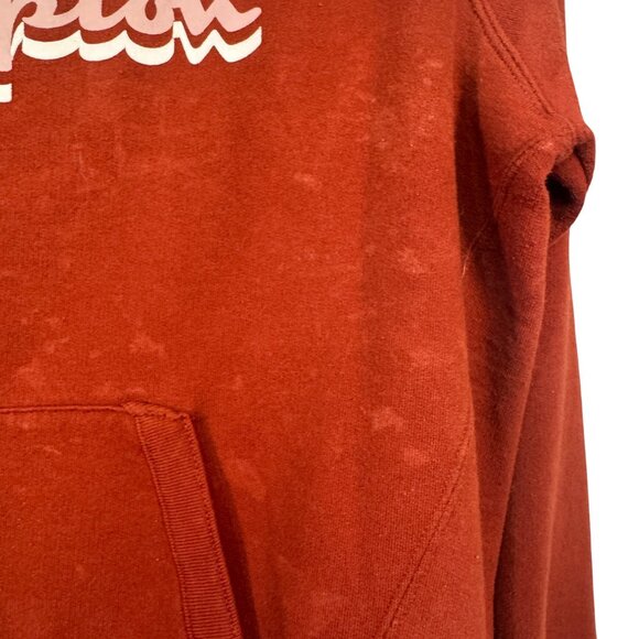 Champion Authentic Athleticwear Red Graphic Hoodie XL Logo Front Kangaroo Pocket - Picture 7 of 9